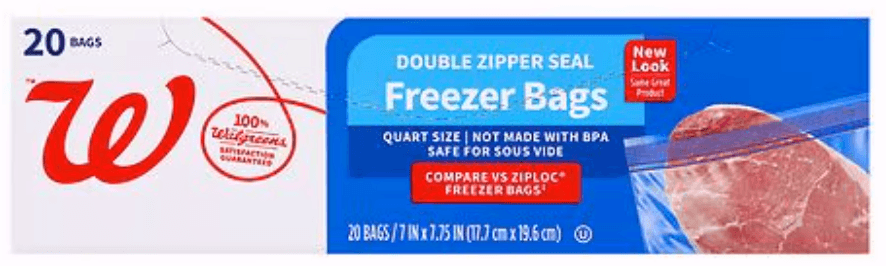 Walgreens Freezer Bags - Quart Size
