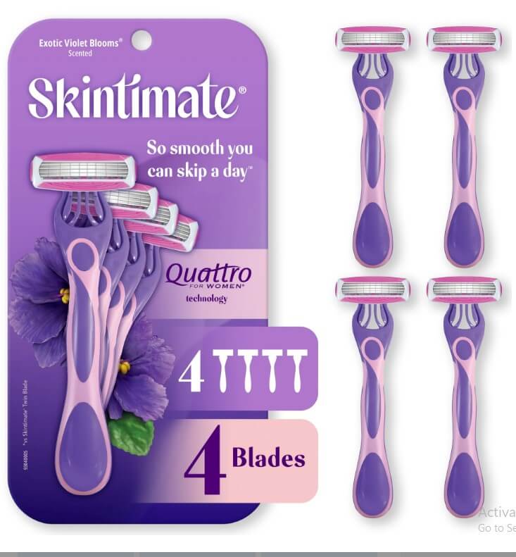 Skintimate Quattro Razor Purple